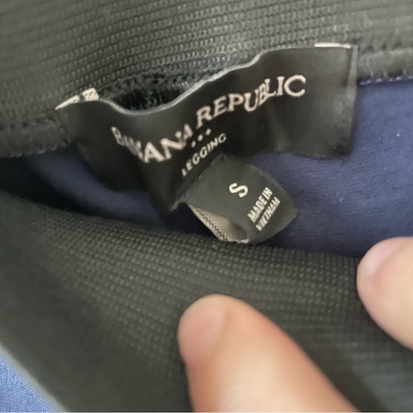 Banana Republic | NWT Navy Ponte Leggings with Black Elastic Waistband - Picture 7 of 8